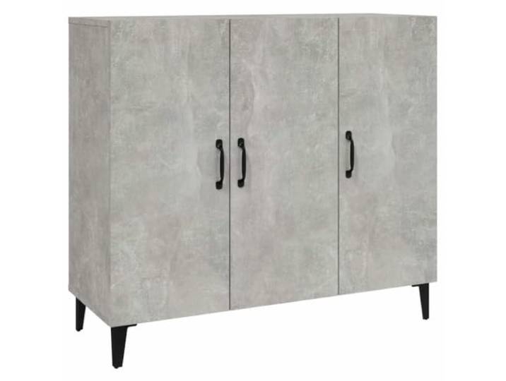 GHVBNMF Sideboard Betongrau 90x34x80 cm Beistellschrank Kompakter Beistellschrank im Industrie-Stil mit 6 Fächern für Wohnzimmer und Flur. Stabil und vielseitig.
