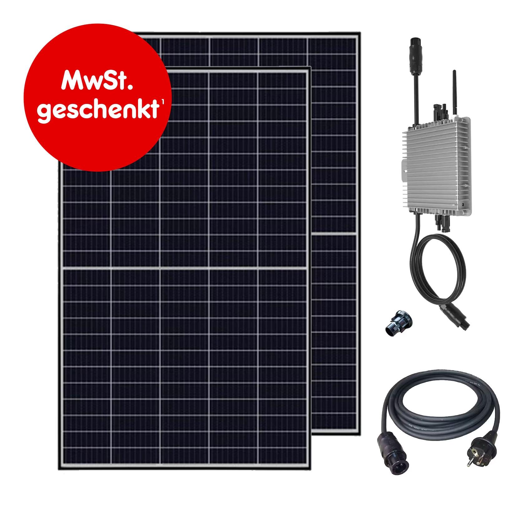 920 W / 600 W Balkonkraftwerk Photovoltaik Solaranlage Steckerfertig WIFI Smart
