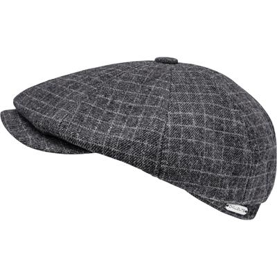 Schiebermütze CHILLOUTS "Ronald Hat", Herren, Gr. 60, schwarz (anthrazit check), Materialmix, kariert, Mützen, mit komfortablem Innenfutter