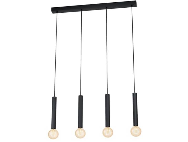 Eglo Suspension Cortenova\, lampe suspendue 4 flammes style industriel luminaire suspendu en acier noir\, lampe de table à manger\, lampe de salon suspendue avec douille E27