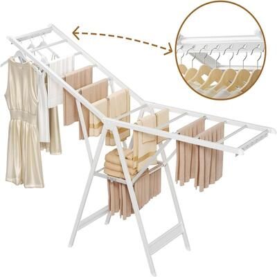 No Clothes Drying Rack,63 Inches Foldable Aviation Aluminum Alloy Drying Rack,