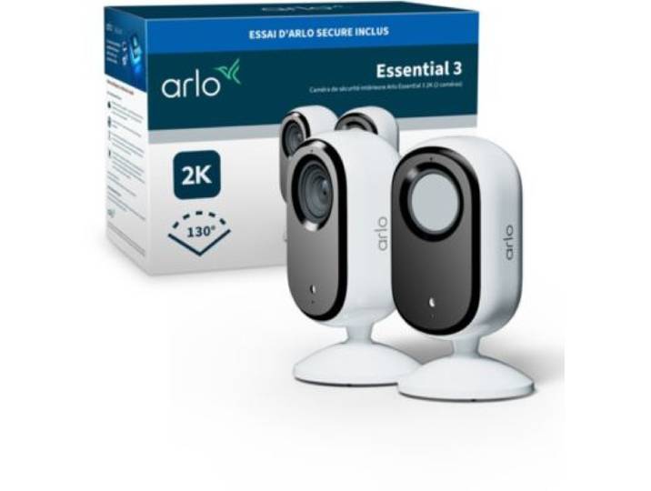 Arlo - Caméra De Surveillance Essential 3 2k - 2 Caméras