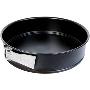Dr.Oetker-Küchenhelfer Backform Tradition, mit Flachboden, aus Stahl, Ø 26 cm, schwarz, antihaftbeschichtet, Springform