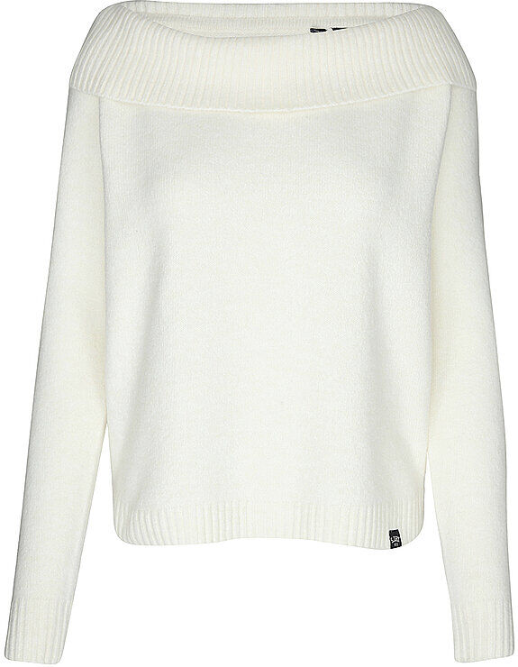 SUPERDRY Damen Sweater Bardot Knitted Jumpfer Off Shoulder creme   XS W
