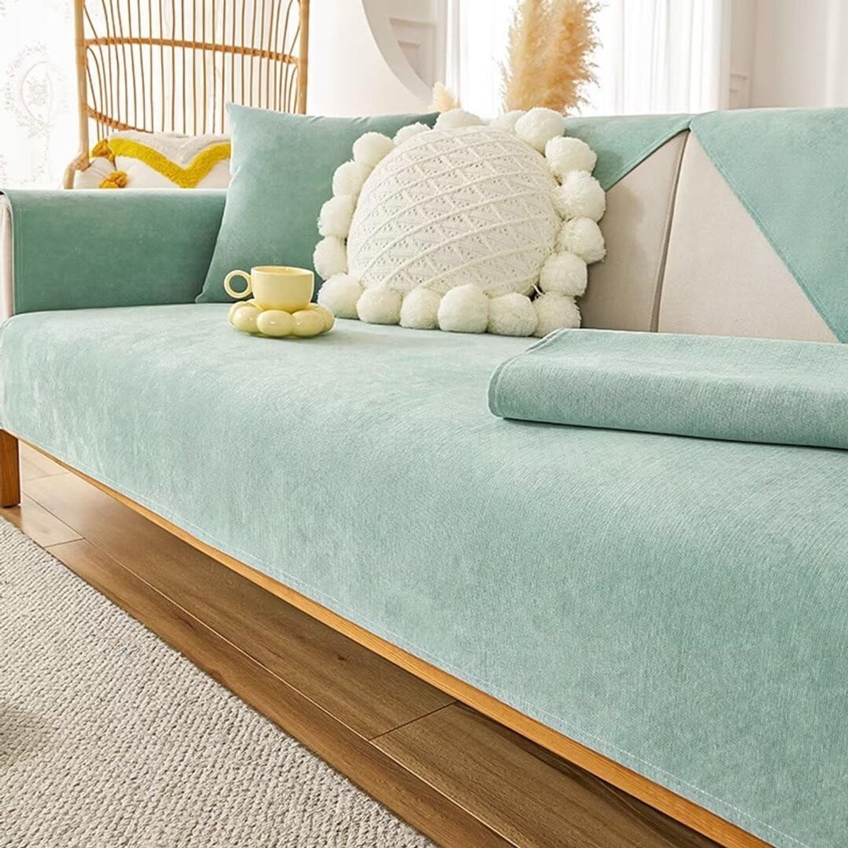 Grijs Bankhoes Chenille - Universele Waterdichte en Antislip Bankbeschermer voor je Sofa