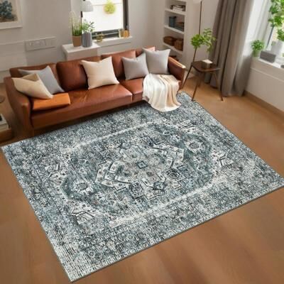 Garvee Intricate Medallion Pattern Living Room Area Rug
