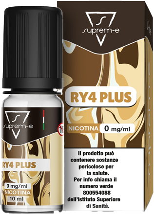Suprem-e Ry4 Plus S-Line Liquido Pronto 10ml Tabacco Caramello Vaniglia Zucchero