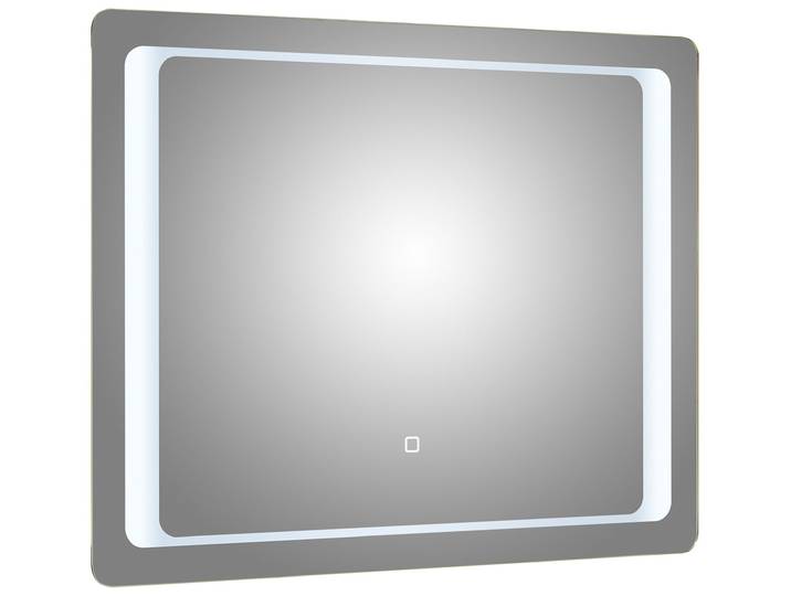 Badspiegel SAPHIR Quickset 326, inklusive Touchsensor, 90cm breit , silber (transparent), B:90cm H:70cm T:3cm, Aluminium, Spiegel, Badspiegel