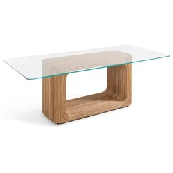 DAHEIM Esstisch Madison 220 x 100 cm Glas Transparent Klar