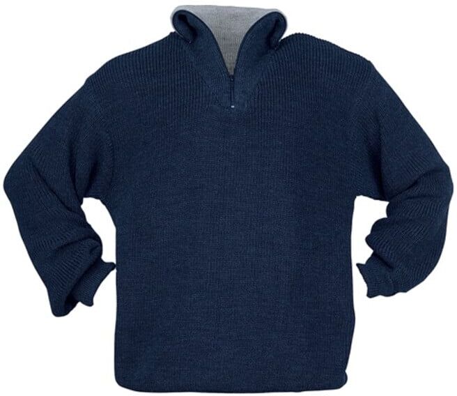 Pullover taille M marine 100 % polyacrylique ; Scheibler (8364)