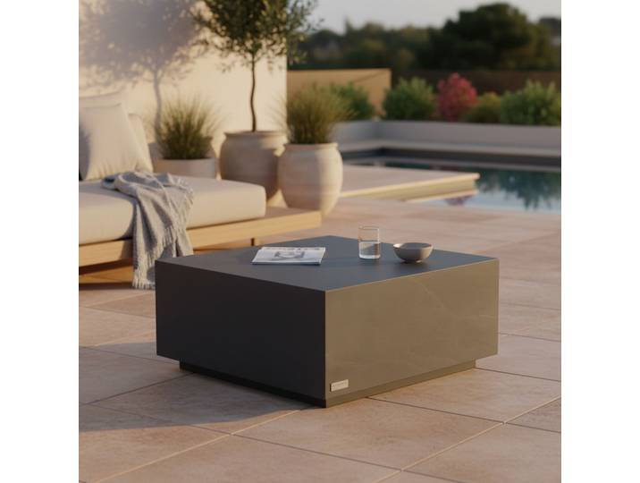 Loungetisch Colorado Faserbeton Schwarz