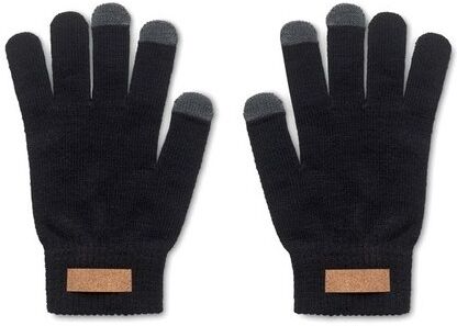 Gants tactiles s en RPET personnalisés - DACTILE PET recyclé noir
