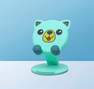 Shopalltechgadgets Cute Resin Animal Desk Stand, Mobile Phone Holder Tablets, Cat Dog Ornament For IPad Smartphone Home Tabletop Decor green