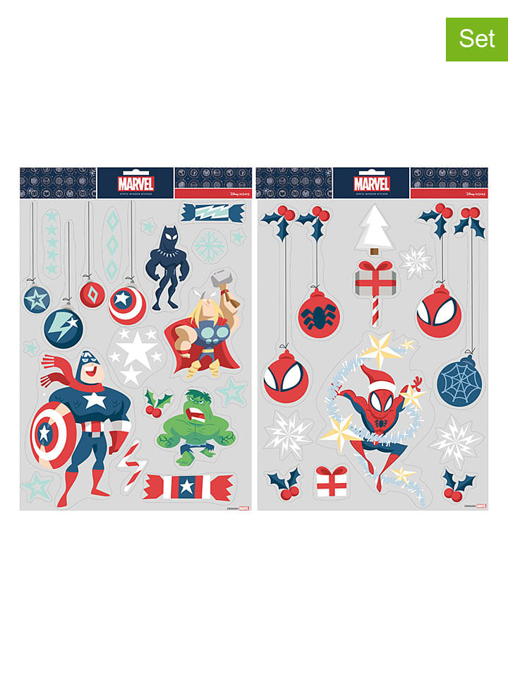 Christmas Inspirations 2er-Set: Fenstersticker "Marvel 2"- 2x 2 Blätter (Überraschungsprodukt) - onesize