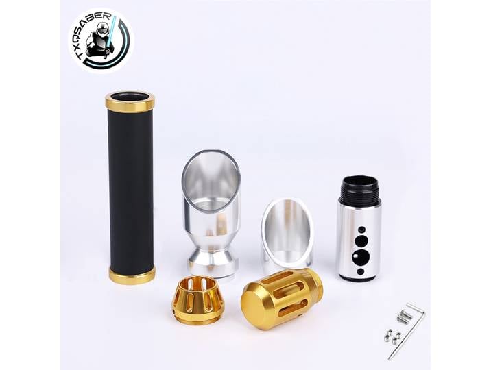 Pièces de sabre laser TXQSABER : Poignée vide sans cœur pour sabre, accessoires de poignée métallique DIY, jouets de cosplay personnalisés Luke Kyle