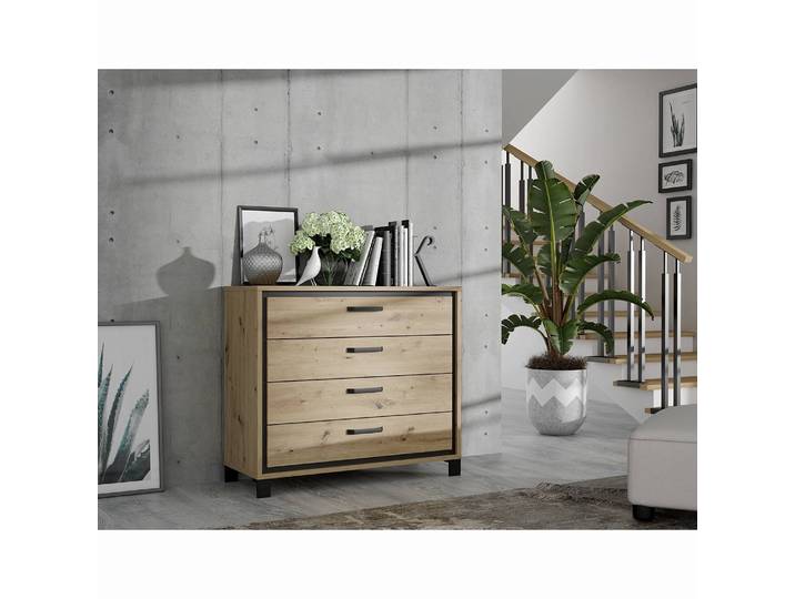 home24 Kast Roland 105 x 81 x 41cm bruin