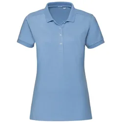 Russell Ladies Stretch Polo-Shirt Damen langer, schmaler Schnitt R-566F-0, sky, XL