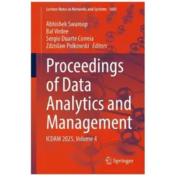 Proceedings of Data Analytics and Management, Fachbücher von Bal Virdee, Abhishek Swaroop, Zdzislaw Polkowski, Sergio Duarte Correia