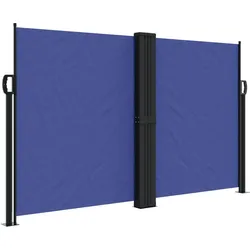 vidaXL Seitenmarkise Ausziehbar Blau 140x1200 cm