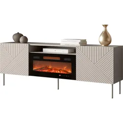 TV-LOWBOARD Art Deco Cashmere 190 EF II mit Kamin