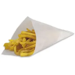 Pack4Food24 1000 Snack Fingerfood Spitztüten 19cm 125g weiß unbedruckt Pergamentersatz fettdicht