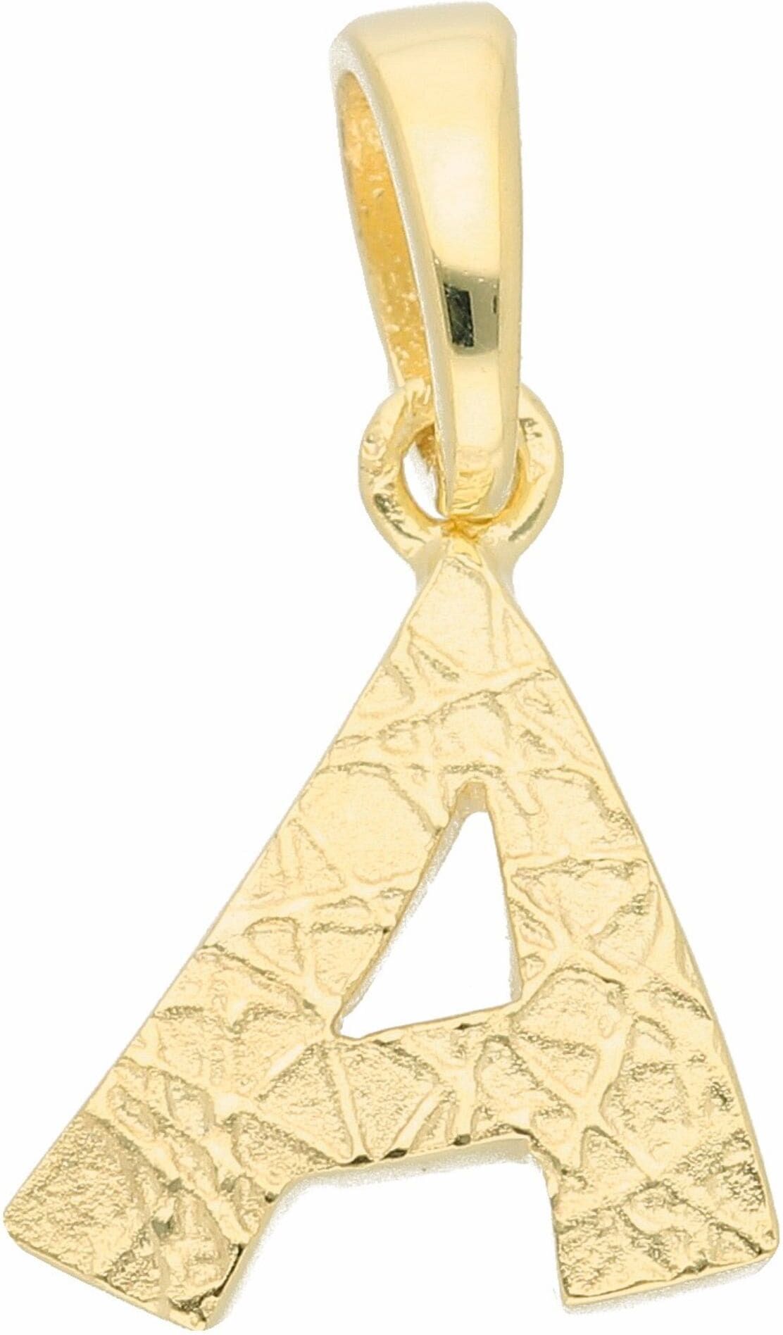 Buchstabenanhänger ADELIA´S "Buchstabenanhänger A 333 Gold ( 8K )", gold, Schmuckanhänger, Damen, A, Gold, Goldanhänger Buchstabe A