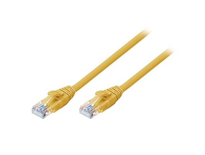 LINDY 3m Cat.6 U/UTP Netwerkkabel, Geel