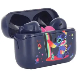 Exquisite Gaming Lilo & Stitch Holdems Mini-Halter & Kabellose Kopfhörer Stitch mit TWS Buds Design 1 10 cm (Kabellos), Gaming Headset, Blau, Schwarz