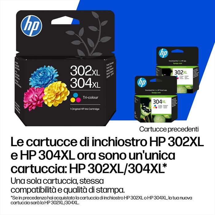 HP Cartuccia Ink Tricromia Originale 302xl/304xl-tricromia