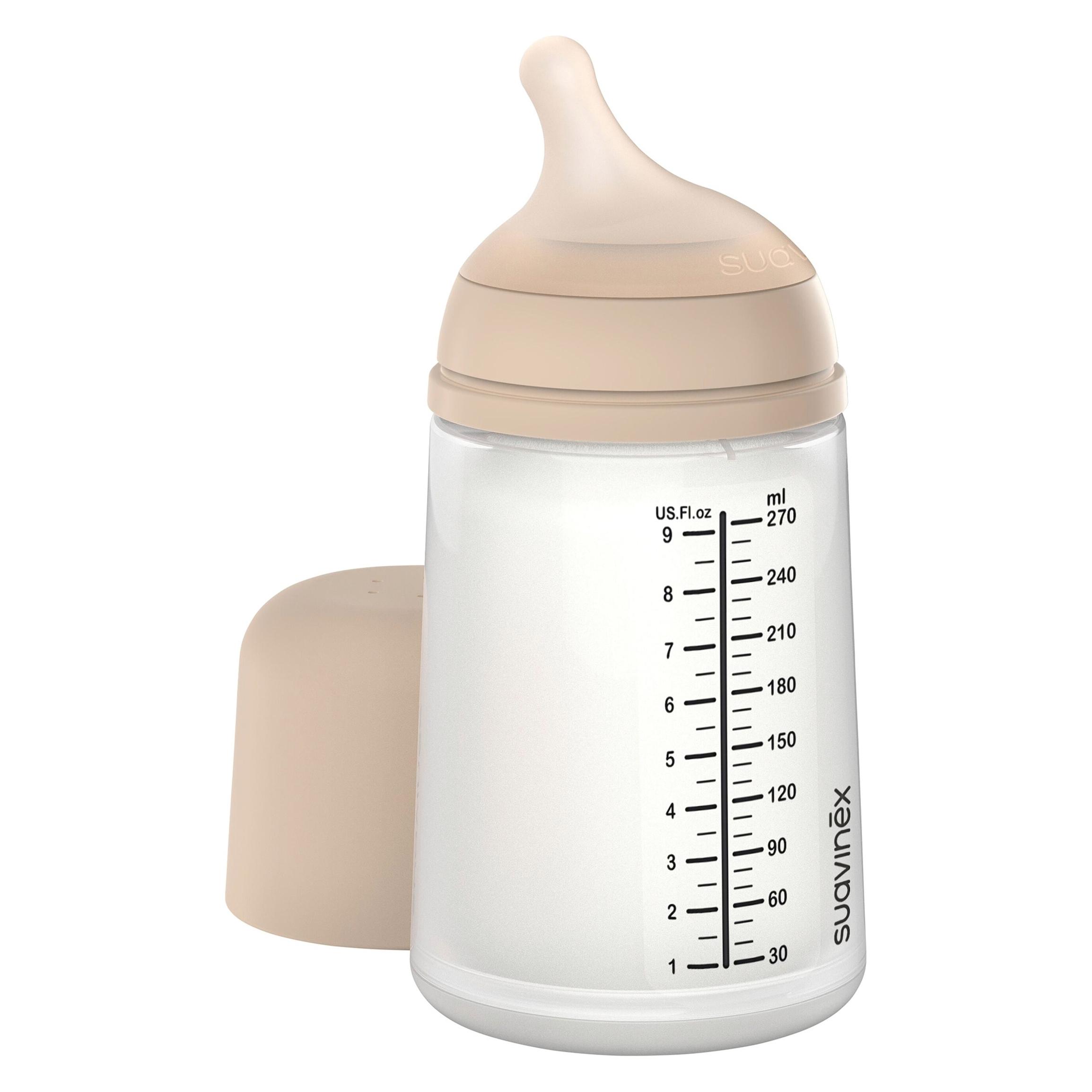 Suavinex Zero Zero (Baby Bottle, Silicone Nipple, 270 mL, Light, M: Medium Flow) (270 ml) (8256322-8426420084611)
