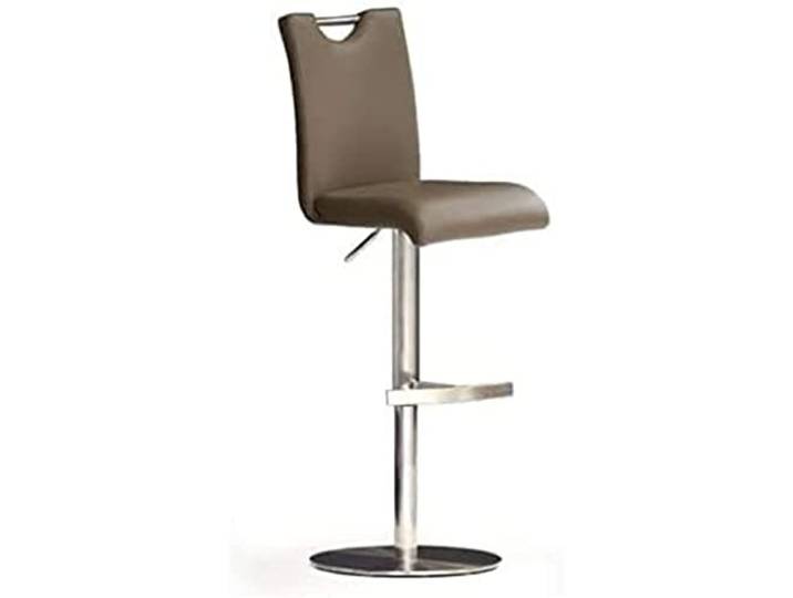 Robas Lund Barhocker mit Lehne Barstuhl Cappuccino drehbar 360 Grad, Hocker höhenverstellbar, PU BAR.DO