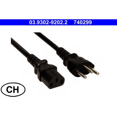 ATE Netzkabel, Füll-/Entlüftungsgerät (Bremshydraulik) 03930292022