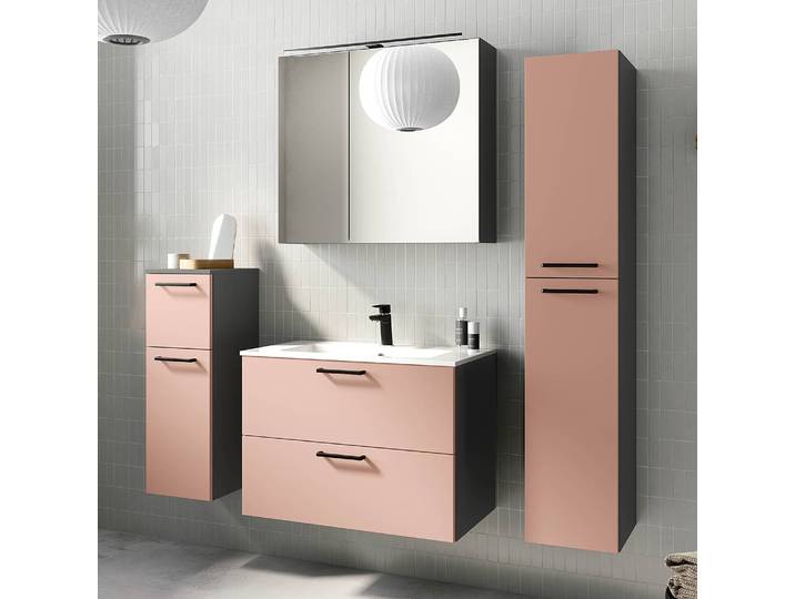 Badezimmerset MYBA XVII 4-teilig 140cm Pink/Altrosa