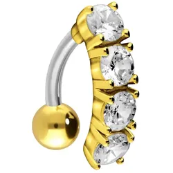 Titan Bananabell mit 925er Silber-Design KRISTALLBANNER