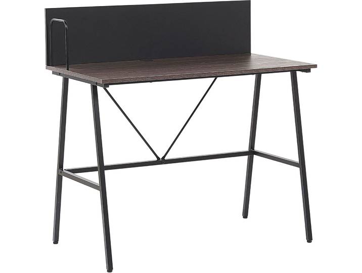 BELIANI Schreibtisch heller Holzfarbton Spannplatte/Metall 100x50 cm Büro Kinderzimmer Schule