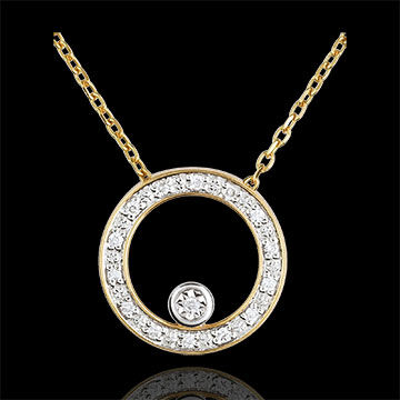 Edenly Collier Eleganter Kreis Gelbgold