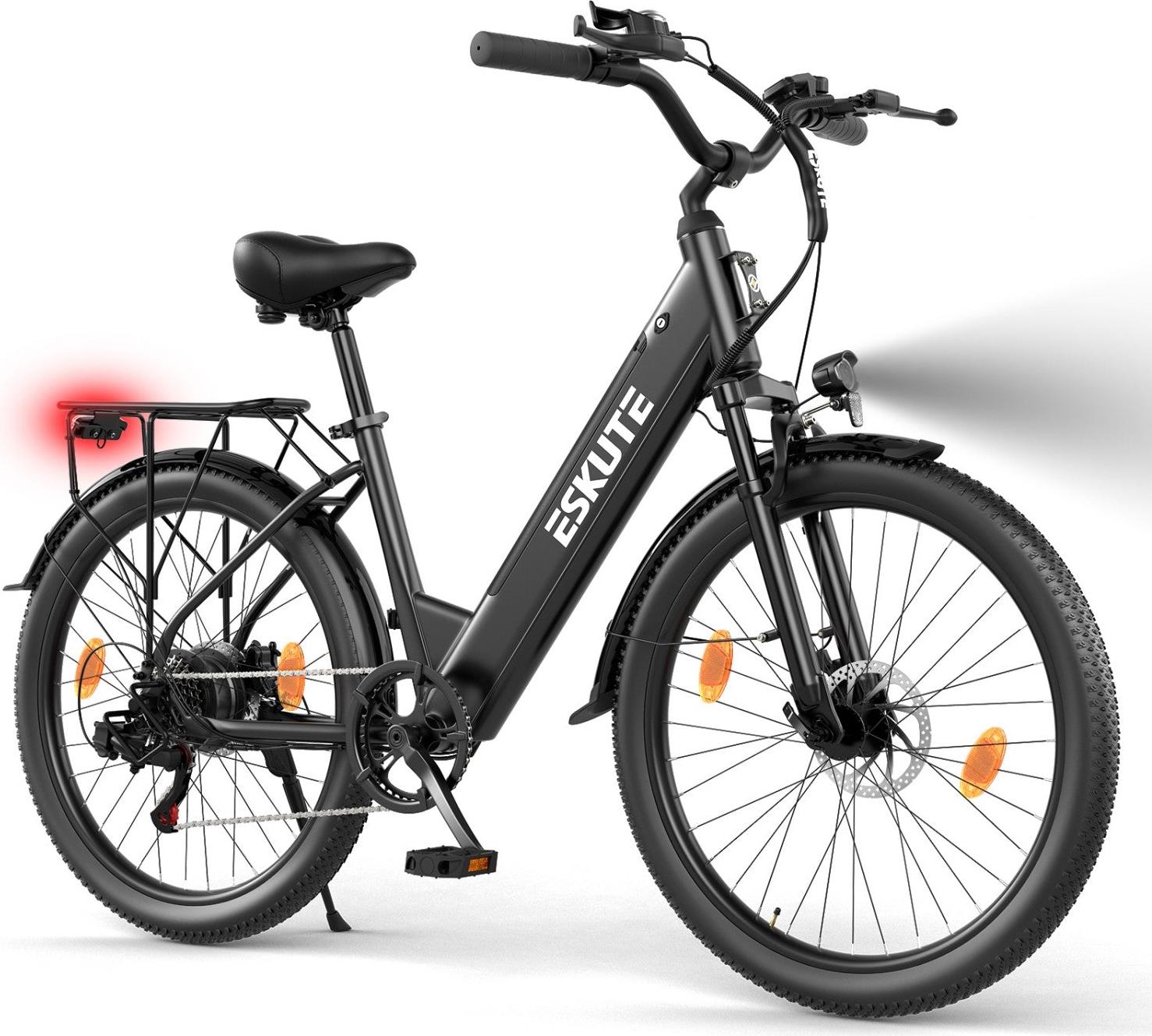 ESKUTE C100 PLUS Elektrofahrrad 250W 36V 13Ah Faltbares E-Bike Schwarz