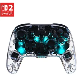 Gamepad für Nintendo Switch, Nintendo Switch 2, Nintendo Switch Lite, Nintendo Switch OLED  Afterglow Wave Wireless Controller (Durchscheinend) 