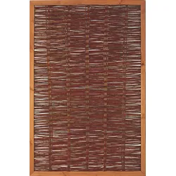 FAKO Weidengeflechtzaun mit umlauf. Rahmen 120 x 180 cm