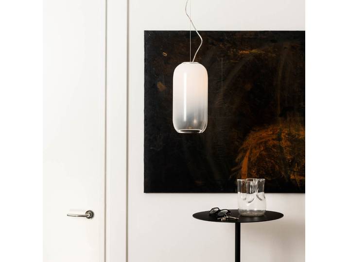 Gople Pendelleuchte White/Alu - Artemide - Wohnzimmer - Design - Glas - Einflammig