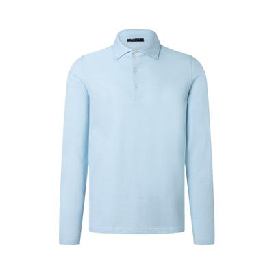 Poloshirt MAERZ MUENCHEN "Maerz Muenchen 642101 Poloshirt Herren Bekleidung", Herren, Gr. 50, blau (hellblau), 100% Baumwolle, Shirts