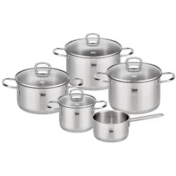 ELO Topfset Jaspis 5tlg. Edelstahl Silber / Grau