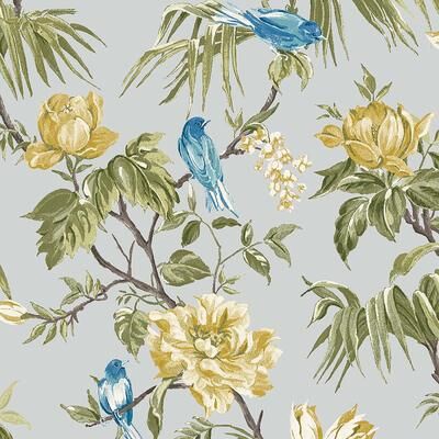 NEXT Birds and Blooms Grey Wallpaper