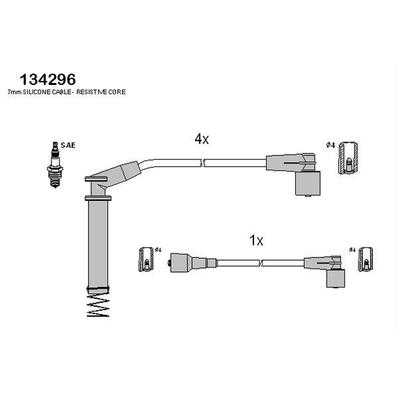 ASTEMO Zündleitungssatz Hüco 134296 für Opel