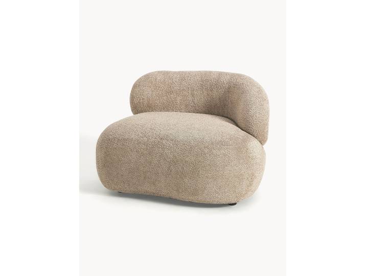 Fauteuil lounge en peluche-bouclette Alba