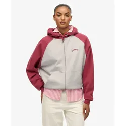 Superdry für Damen. W2012476A Essential Logo OSZ Raglan Sweatshirt rot (XS), Lässig, Baumwolle