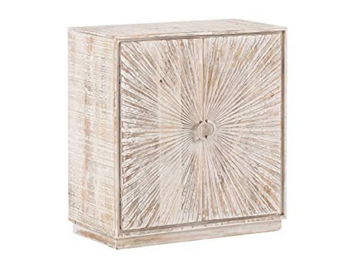 Woodkings® Kommode Sambia weiß Massivholz Mango Anrichte Design Patina Vintage massiv Holzmöbel