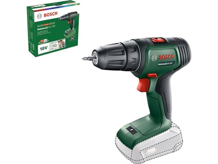 Bosch Akkuschrauber UniversalDrill 18V (ohne Akku, 18 Volt System, im Karton)
