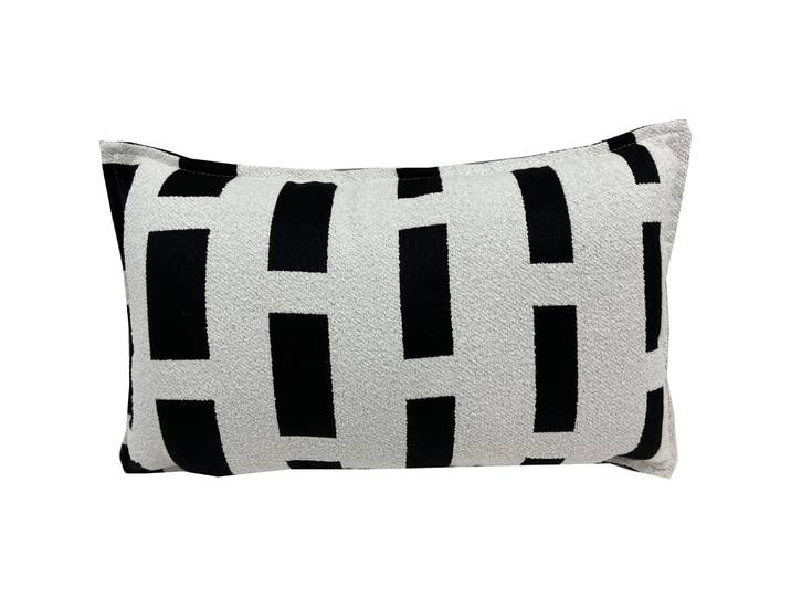 Zierkissenbezug Nino schwarz/weiss Polyester B 30 T 50 cm - Zierkissenbezug