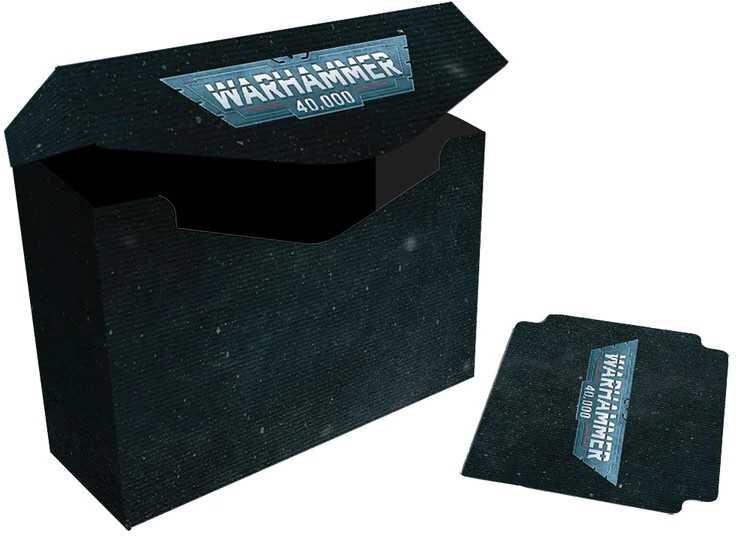 Warhammer 40,000 Universal Index Card Deck Box by Ultra PRO, Holds 120+ Cards, Card Game Accessory